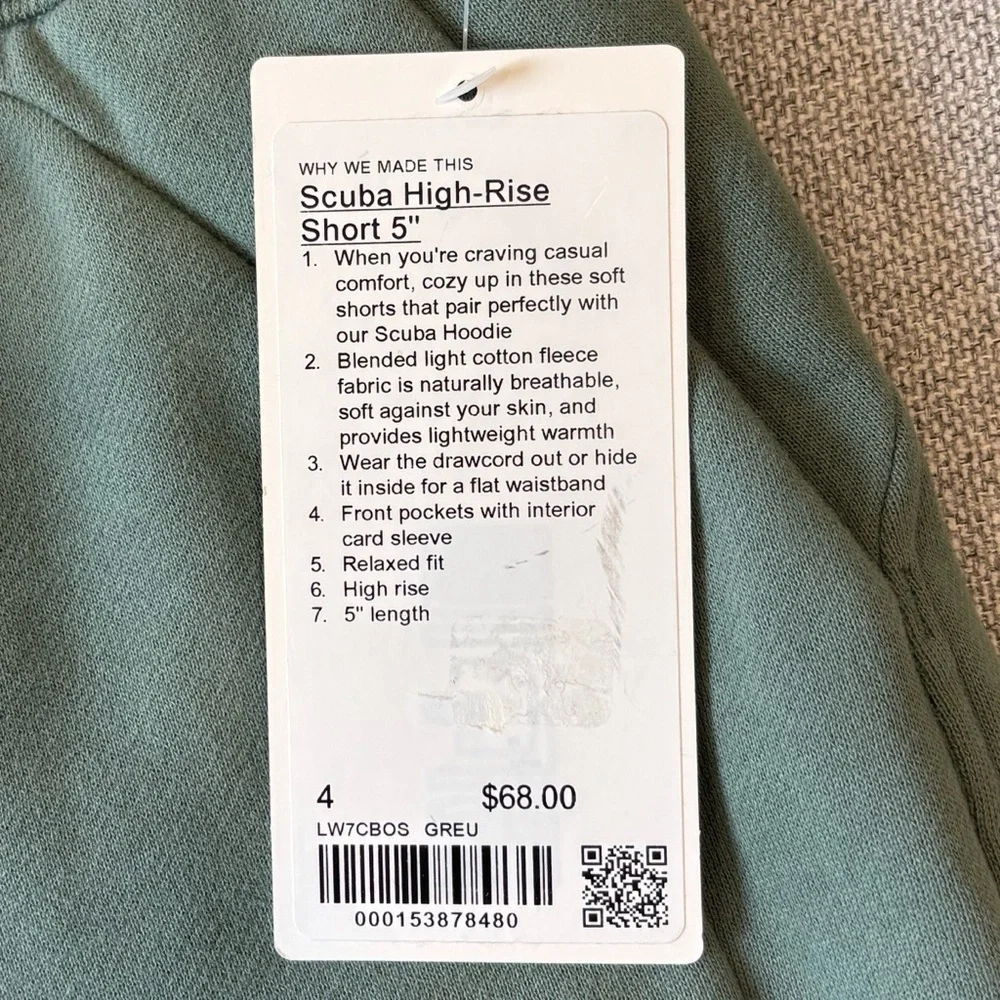 NWT Lululemon Scuba High Rise Shorts 5